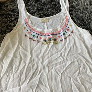 Summery white tank